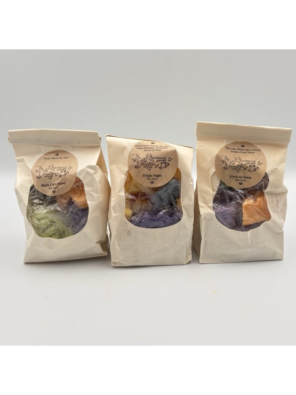 The Pharmacist’s Daughter Vendor Wax Melt Shapes 3 Bags Halloween Scents Cat